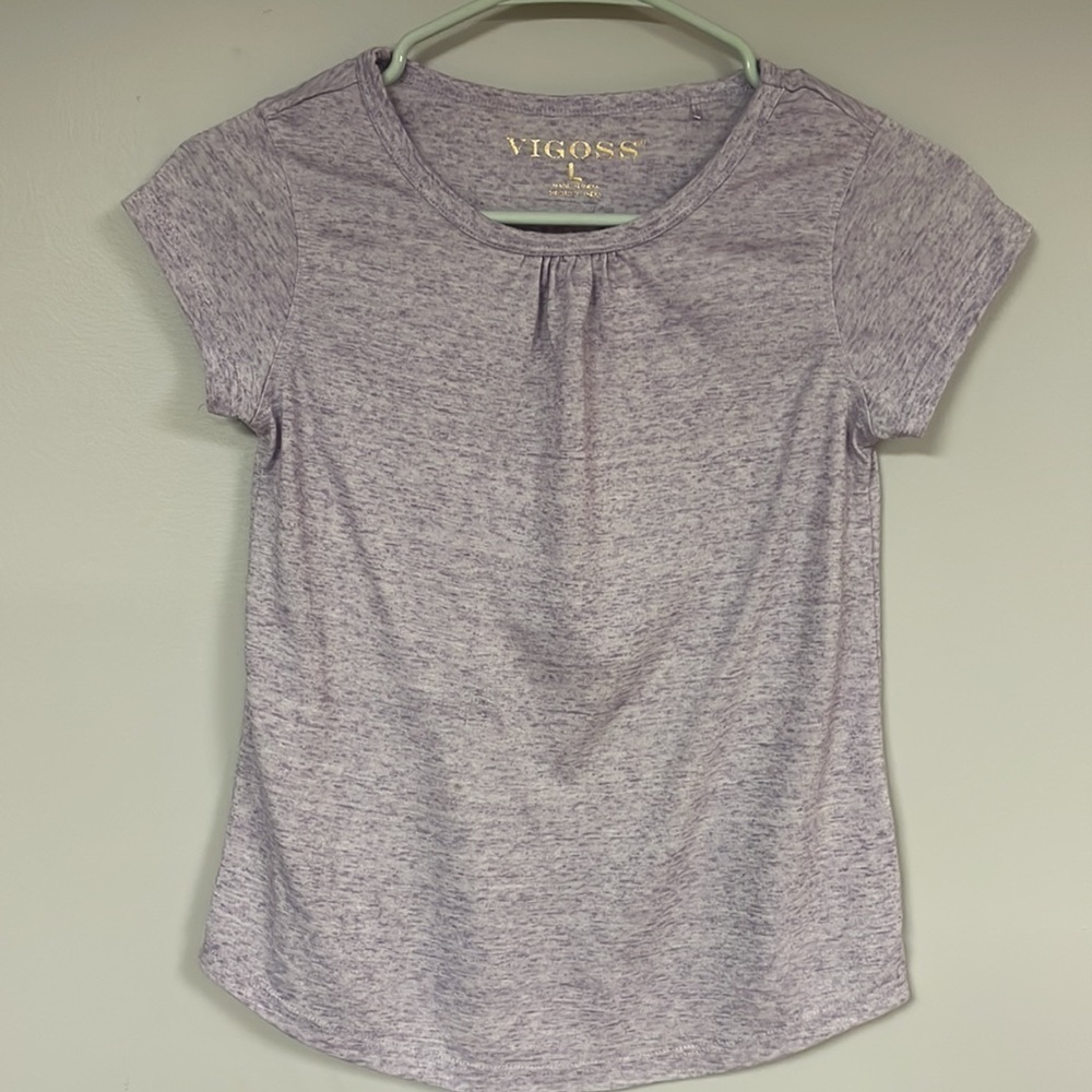 Girls' Vigoss top/ shirt Large, light purples, cotton blend